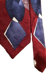 Corbata de lujo Pierre Cardin 100 % seda azul marino/vino - Imagen 1 de 4