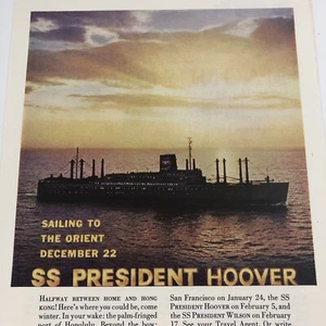 1959 anuncio impreso S.S. President Hoover navega a Oriente y Magnus Grand Organ Co - Imagen 1 de 9