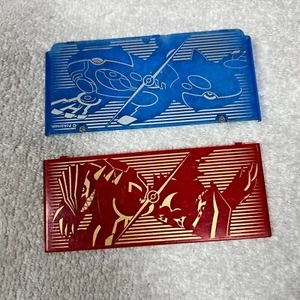 New Nintendo 3DS Kisekae Cover Plates No.040 Pokémon ORAS Groudon Kyogre OEM  - Bild 1 von 4