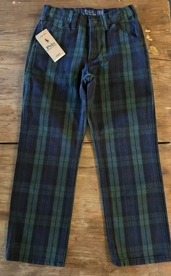 NEW Polo Ralph Lauren Kid's Holiday Black Watch Plaid Pants - Size 6 - Image 1 of 4
