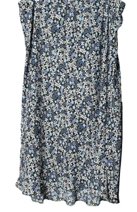 Vintage Max Studio Midi Rock XL blau Blumen Fee Grunge Y2K ditzy floral - Bild 1 von 7