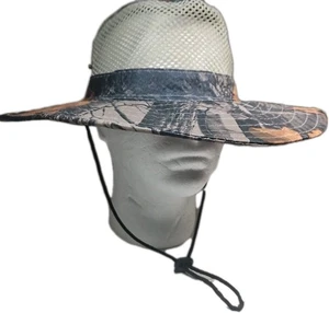 Camouflage Boonie Hat Men M Polyester Outback Bush Safari Y2K Boho Retro Militar - Picture 1 of 16