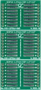 SO16, SOP16, SOIC16 1.27mm(0.05") to DIP 0.6" (1.27mm pin raster) - 3 PCS. [CA] - Picture 1 of 1