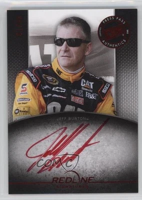 2012 Press Pass Redline Signatures Red Red Ink /49 Jeff Burton #RS-JB Auto - Image 1 of 2