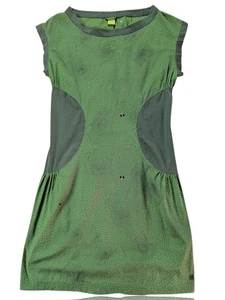 Skunkfunk 🇪🇸Y2K Vintage Women's Green Lizard Scale Print Dress Size 4 (L) - Picture 1 of 9