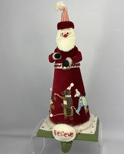 Midwest Cannon Falls Cast Iron & Felted Santa w/ Animal Appliqué Stocking Holder - Picture 1 of 18