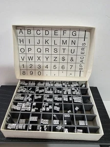 14 Pt Hot Foil Stamp Machine Type Letters & Numbers 255 Piece Park Avenue - Picture 1 of 3