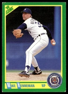 1990 Score Mike Henneman Detroit Tigers #184 - Picture 1 of 2