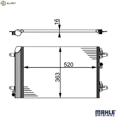 CONDENSER AIR CONDITIONING AC 358 000S FOR VW SEAT FORD BRT/BVH 2.0L ATM 2.0L - Image 1 of 4