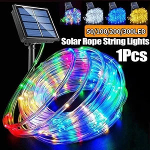 Solar Rope Lights Outdoor Waterproof LED PVCTube Fairy String Light Garden Decor - Picture 1 of 42