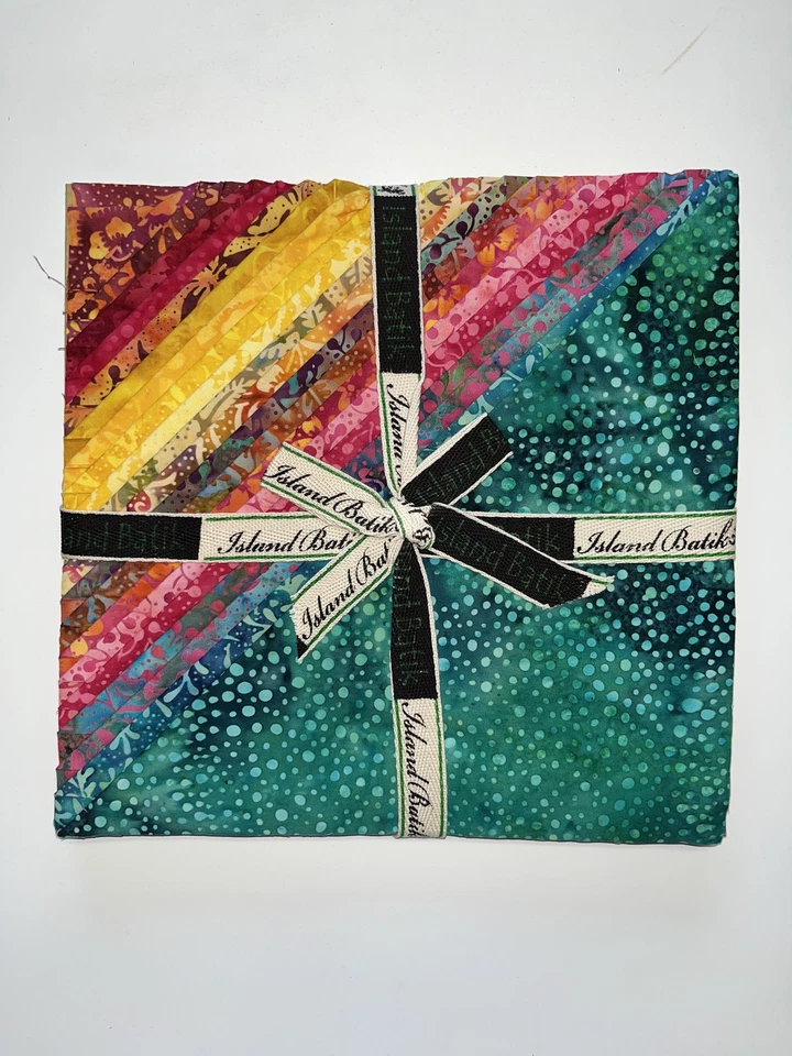 Island Batik Fabric - BLUSHING GARDEN - (42) 10" Batik Fabric Squares - Image 1 of 1