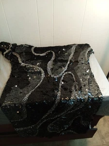 Abito con perline e paillettes argento e nero 6 - Foto 1 di 8