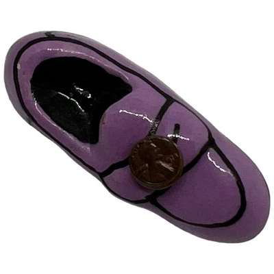 Zapato morado con acento Mini Penny - Buen estado, detalle elegante Foto 1 de 4