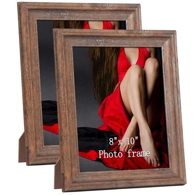 8x10 Picture Frames Rustic Distressed Photo Frame 8 x 10 Set, Wall Hanging an... - Image 1 of 4