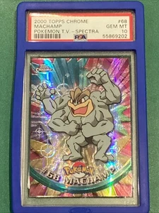 2000 Topps Chrome Machamp Pokémon Tv Sprectra PSA10 Pop 8 - Picture 1 of 6