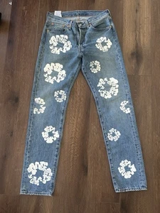 Levi’s x Denim Tears Size 30 X 32 Cotton Jeans Light Wash - Picture 1 of 11