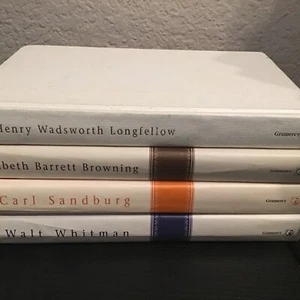 Library Of Classic Poets Books Set of 4 Browning, Longfellow, Sandburg, Whitman - Picture 1 of 2