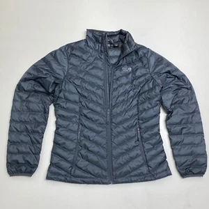 Chaqueta acolchada Mountain Hardwear para mujer M gris bolsillos aislados cremallera pluma - Imagen 1 de 14