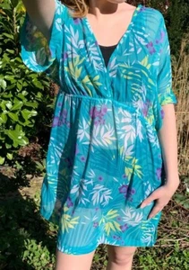 Damen Strand Shirt Strandkleid Beachdress Gr.44 90er/2000er True Vintage - Bild 1 von 8