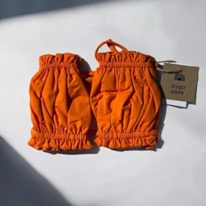 🌻NEU mit Etikett Free People x Toast Signature Rüschen Bandeau Top in Tiger Orange Medium - Bild 1 von 14