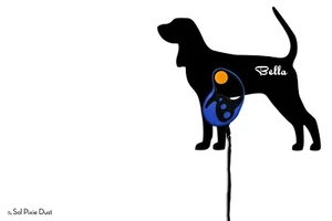 Black and Tan Coonhound Dog - Nombre Personalizado Perro Correa - Gancho de Pared - Imagen 1 de 3