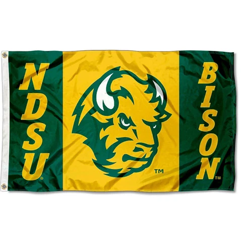 North Dakota State Bison Flag Large 3x5 Cover
