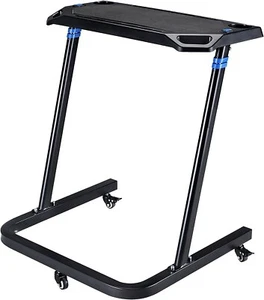 Adjustable Bike Trainer Fitness Desk Portable Work Standing Desk Lockable Caster - Picture 1 of 12