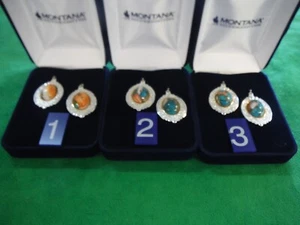 MONTANA SILVERSMITHS GLACIER TURQUOISE CABOCHON EARRINGS *NEW* PICK ONE - Picture 1 of 6