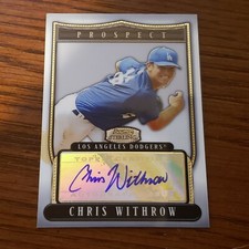 2007 BOWMAN STERLING CHRIS WITHROW PROSPECT AUTO LOS ANGELES DODGERS 