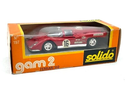 VINTAGE SOLIDO 197 Ferrari 512 Sandeman 1/43 NEW OLD STOCK 1308 #AG - Immagine 1 di 3