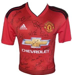 Signed Manchester United Shirt Greenhoff Stapleton Pearson Martin Anderson - Picture 1 of 6