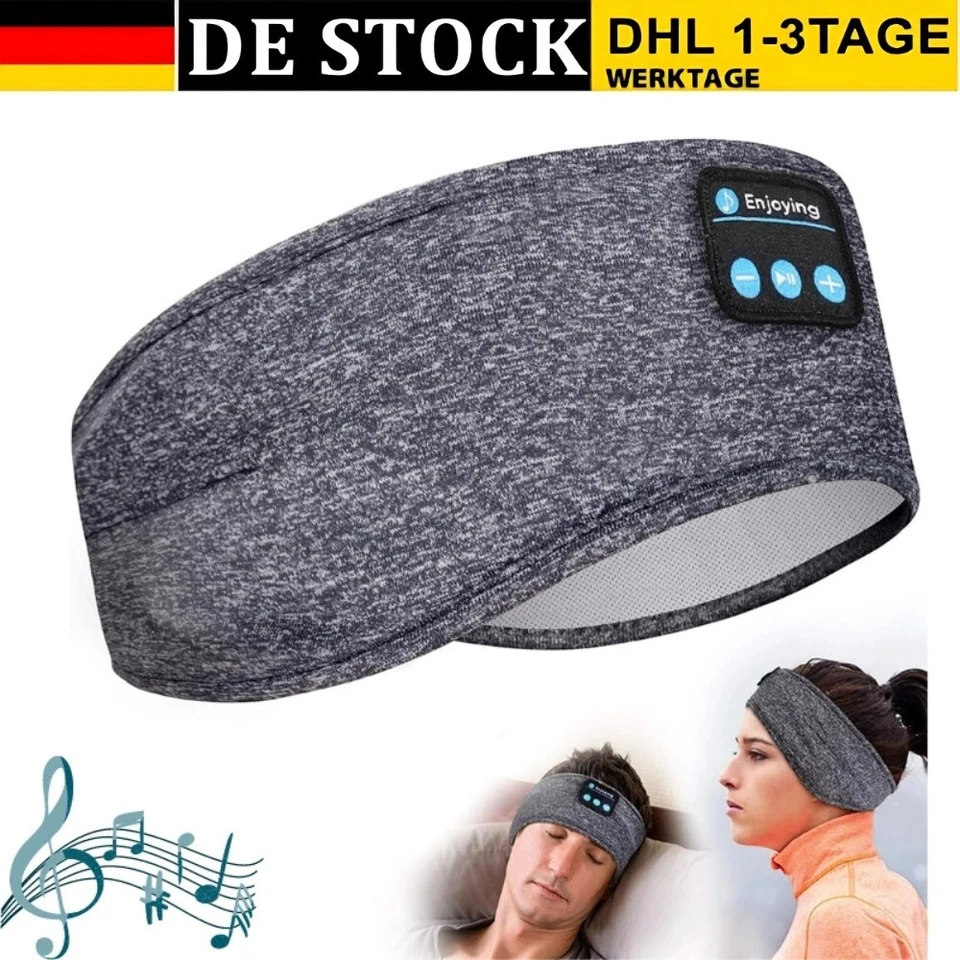 Bluetooth Kopfhörer Stirnband – Musik für Schlafen, Training, Laufen & Yoga - Bild 1 von 4