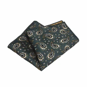 Men Classic Paisley Floral Handkerchief Wedding Party Pocket Square Formal Hanky - Picture 1 of 13