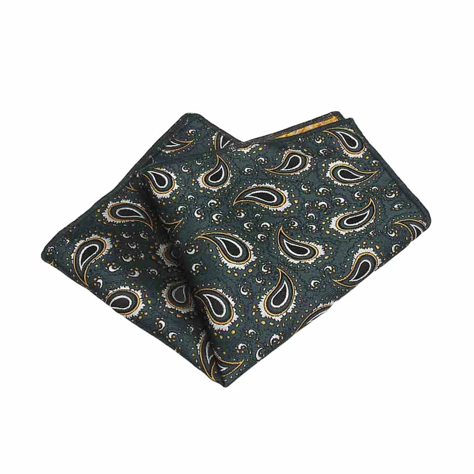 Men’s Classic Paisley Flower Handkerchief Wedding Party Pocket Square Hanky - Image 1 of 1