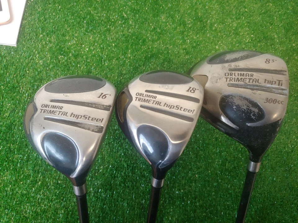 Orlimar Trimetal Hip Steel Woods Set Driver 3-5 Stiff Graphite Shafts - Image 1 of 4