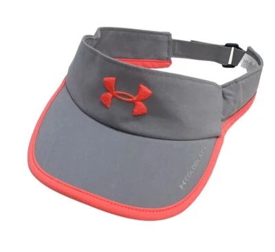 Sombrero visera Under Armour para mujer talla única gris rosa correa ajustable bordada Foto 1 de 4
