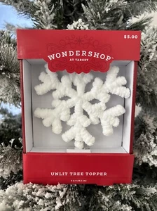 Wondershop Target Unlit Tree Topper 6 “ White Snowflake - Picture 1 of 8