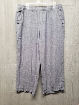 Pantalones Old Navy para mujer grandes pierna ancha cintura elástica azul cambray cómodos Foto 1 de 4