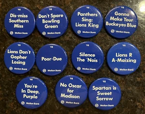 Penn State Football Buttons 1998 - Complete Regular Season Set (Mellon Bank) - Bild 1 von 2