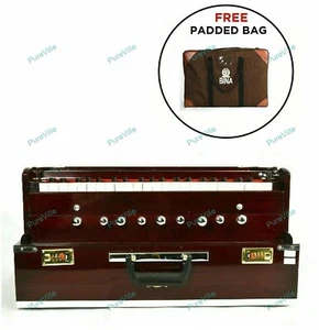 BINA 9 Stopper Portable Harmonium 3.5 Octaves Mulatifold Bellow Double Reeds - Bild 1 von 11