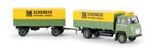 Brekina 85053 - 1/87 Scania LB 76 Flatbed/Tarpaulin Semitrailer - Schenker - Picture 1 of 1