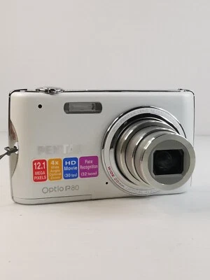 Pentax Optio P80 Digital Camera, White, Excellent Condition - Imagen 1 de 4