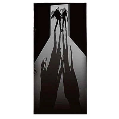 ДВЕРНОЙ ЧЕХОЛ С ЗОМБИ ПОСЕТИТЕЛЯМИ настенная фреска дом с привидениями фотокабина реквизит украшение - Изображение 1 из 4