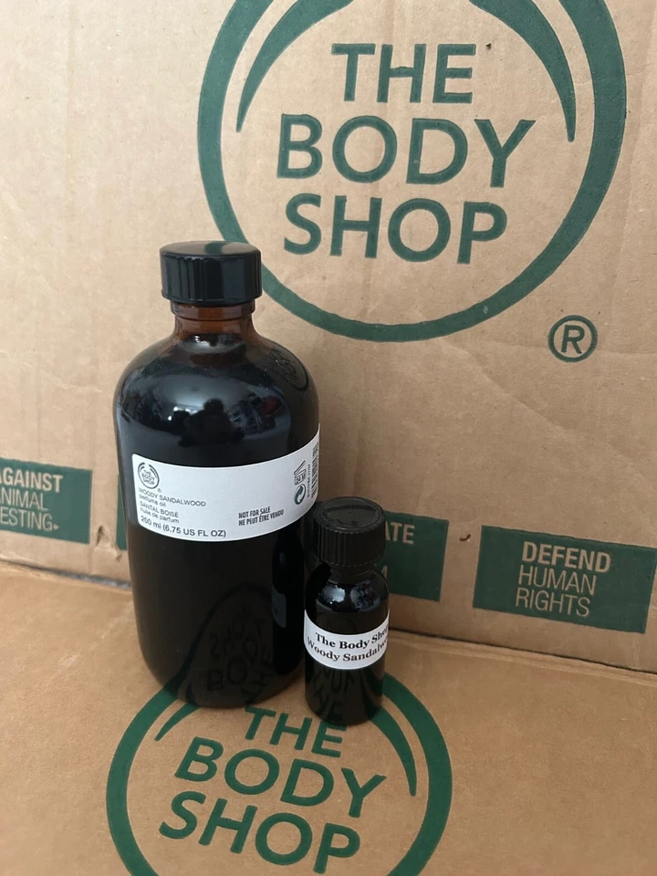 THE BODY SHOP PERFUME OIL WOODY SANDALWOOD 15 ML. SIZE DISCONTINUED - image 1 of 1