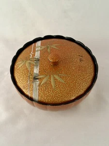 VTG Japanese Lacquer Covered Dish Signed Takeuchi Seiho - Picture 1 of 12