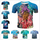 Underwater World Fish Casual Women Men T-Shirt 3D Print Short Sleeve Tee Tops