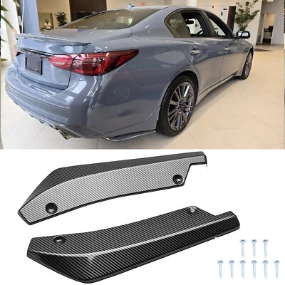 Carbon Fiber Rear Bumper Splitter Diffuser Canards For Infiniti G37 Q50 Q60 Q70 Foto 1 de 4