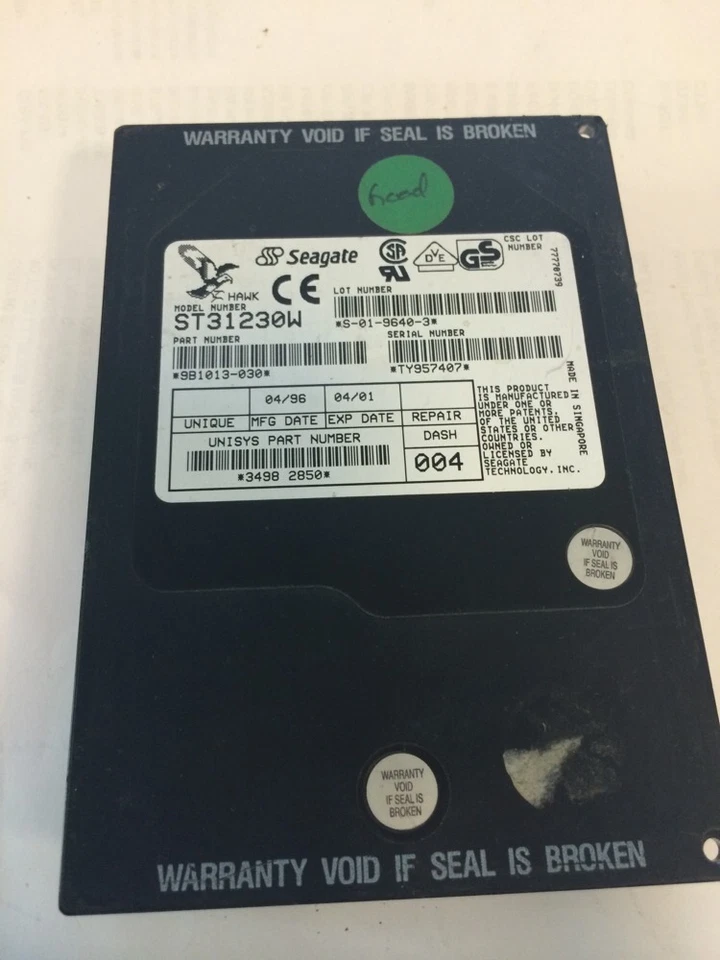 Seagate HAWK ST31230W 1.0GB 3.5"  68 Pin SCSI  HDD - Image 1 of 4