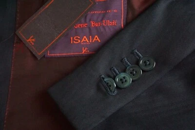 Chaqueta Abrigo Deportivo de Lana Isaia Base 5 Azul Espiga S160s 42S TOTALMENTE NUEVA CON Etiquetas  Foto 1 de 4