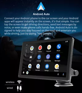 9" Inalámbrico Android WiFi Satélite Portátil BT Apple Pantalla Táctil Inteligente Carplay - Imagen 1 de 24